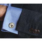 Halcyon Days Skull Silver Cufflinks, alternate view