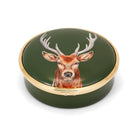Halcyon Days Stag Round Enamel Box