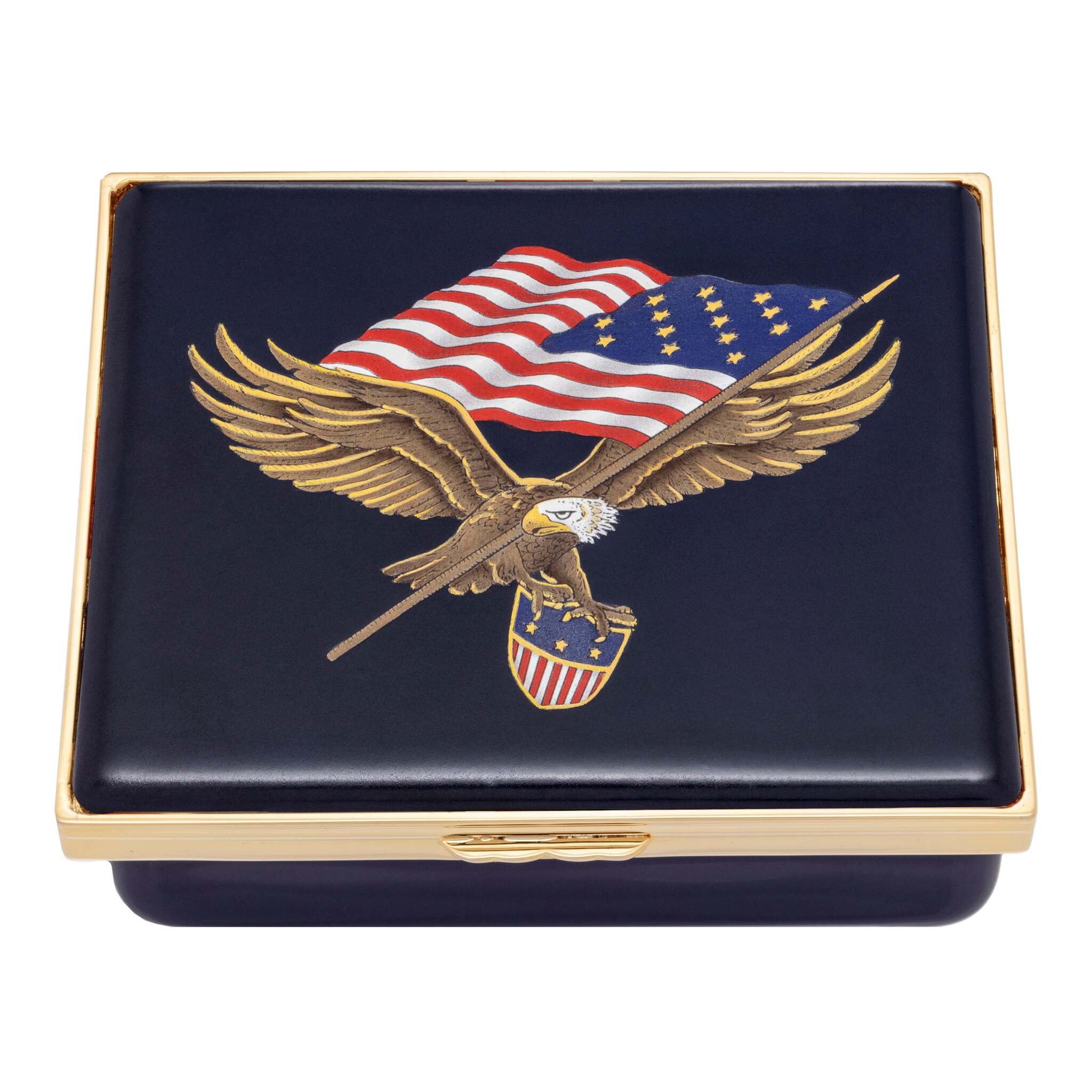 Halcyon Days Star-Spangled Banner Enamel Box