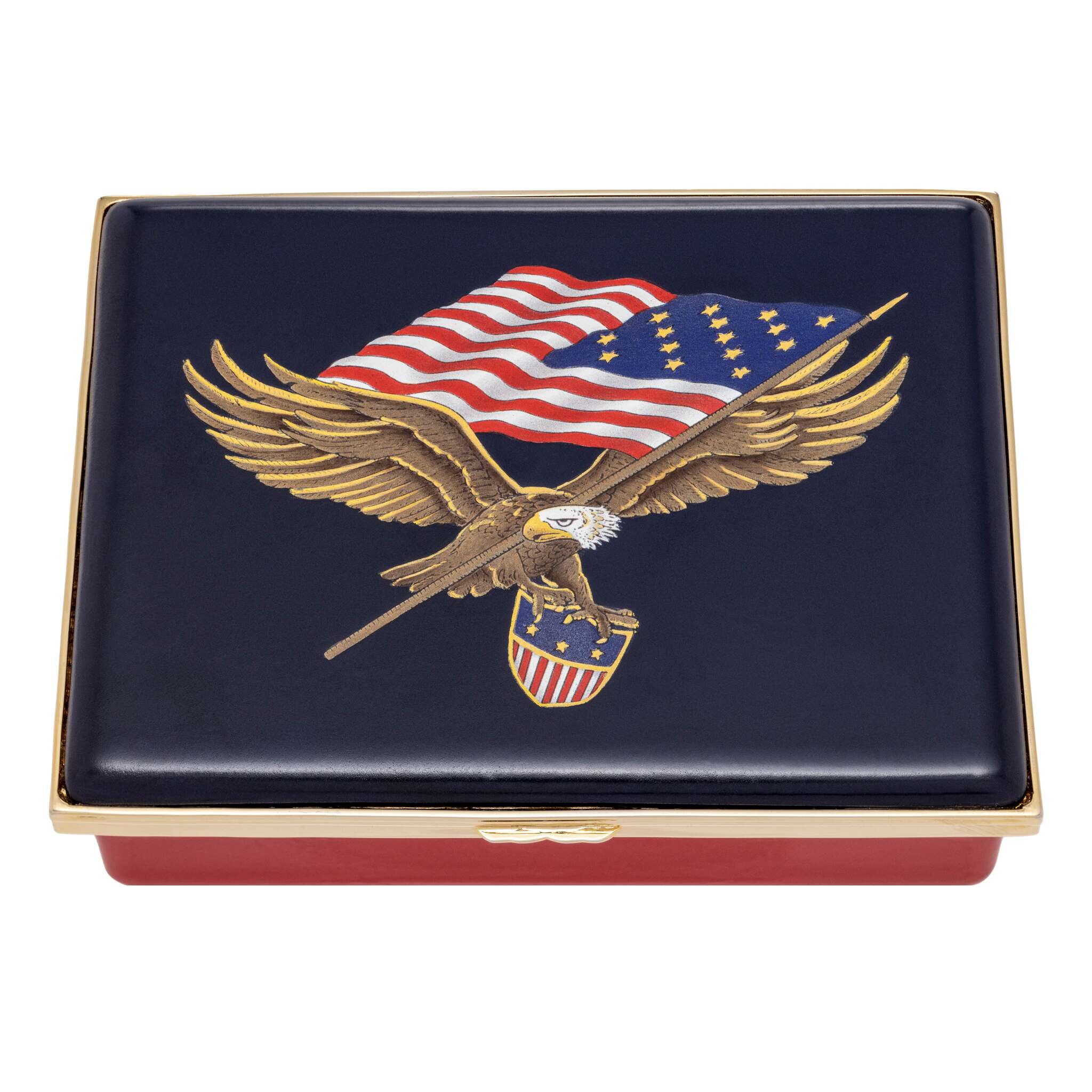 Halcyon Days Star-Spangled Banner Prestige Enamel Box