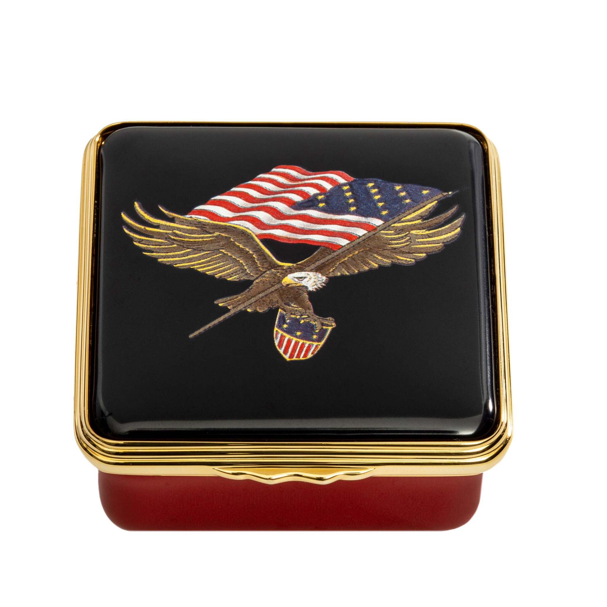 Halcyon Days Star-Spangled Enamel Box - Personalised