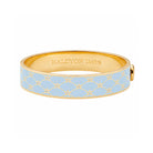 Halcyon Days Star Sparkle Trellis Hinged Bangle in Forget-Me-Not Blue & Gold Women's Fine Bangle Bracelet
