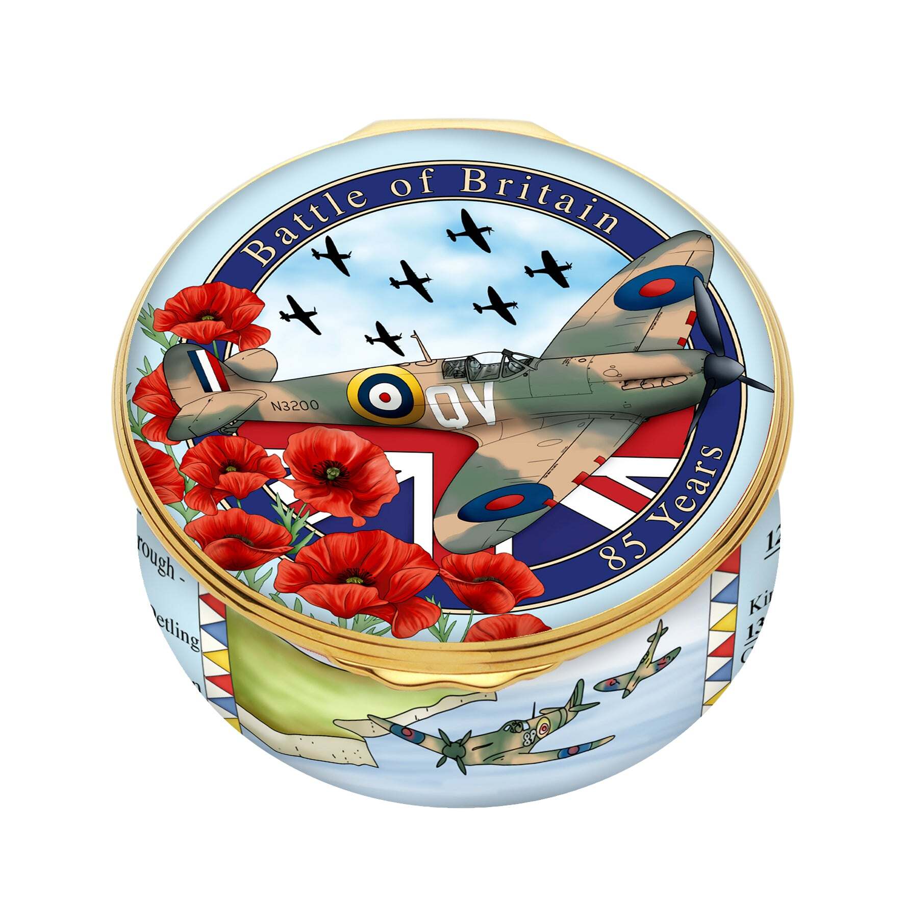 Halcyon Days The Battle of Britain Enamel Box