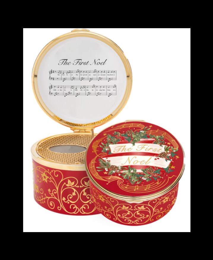Halcyon Days The First Noel Enamel Musical Box