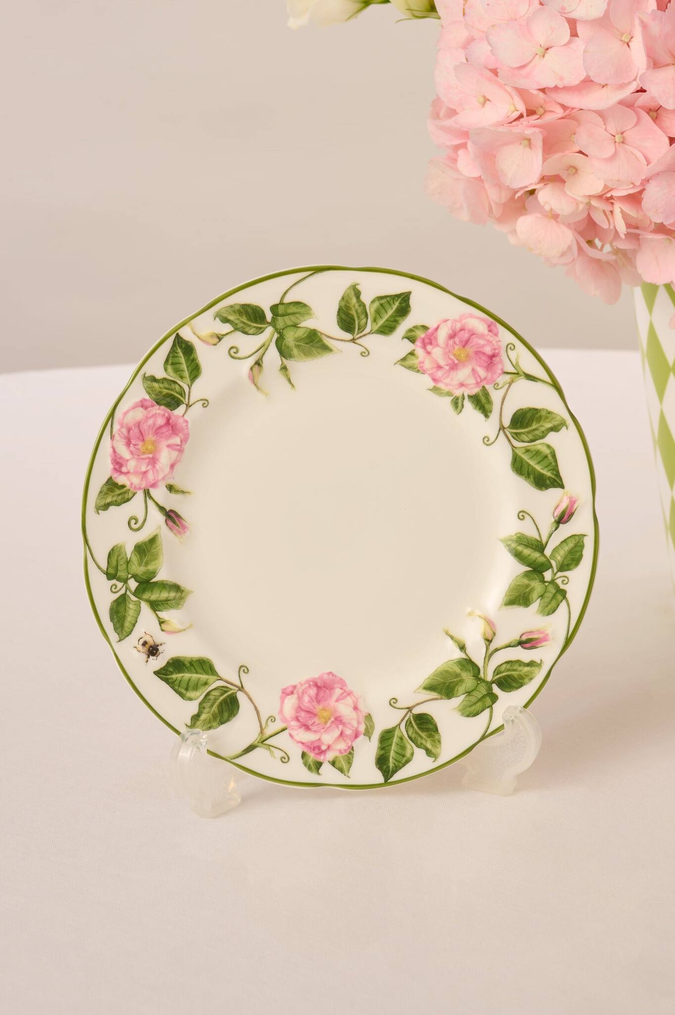 Halcyon Days The King's Rose 6" Audley Plate