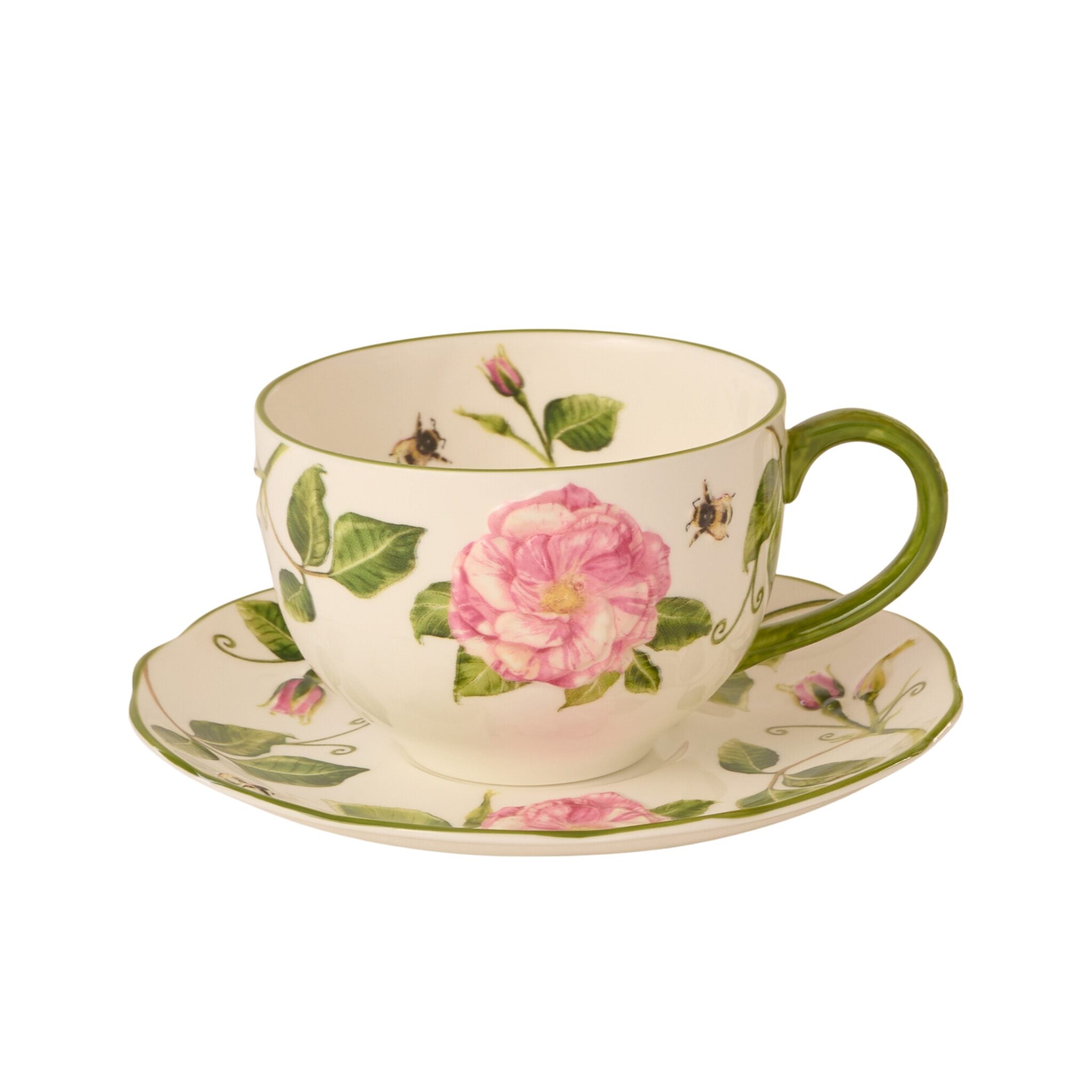 Halcyon Days The King's Rose Teacup and Saucer Cup & Saucer Set