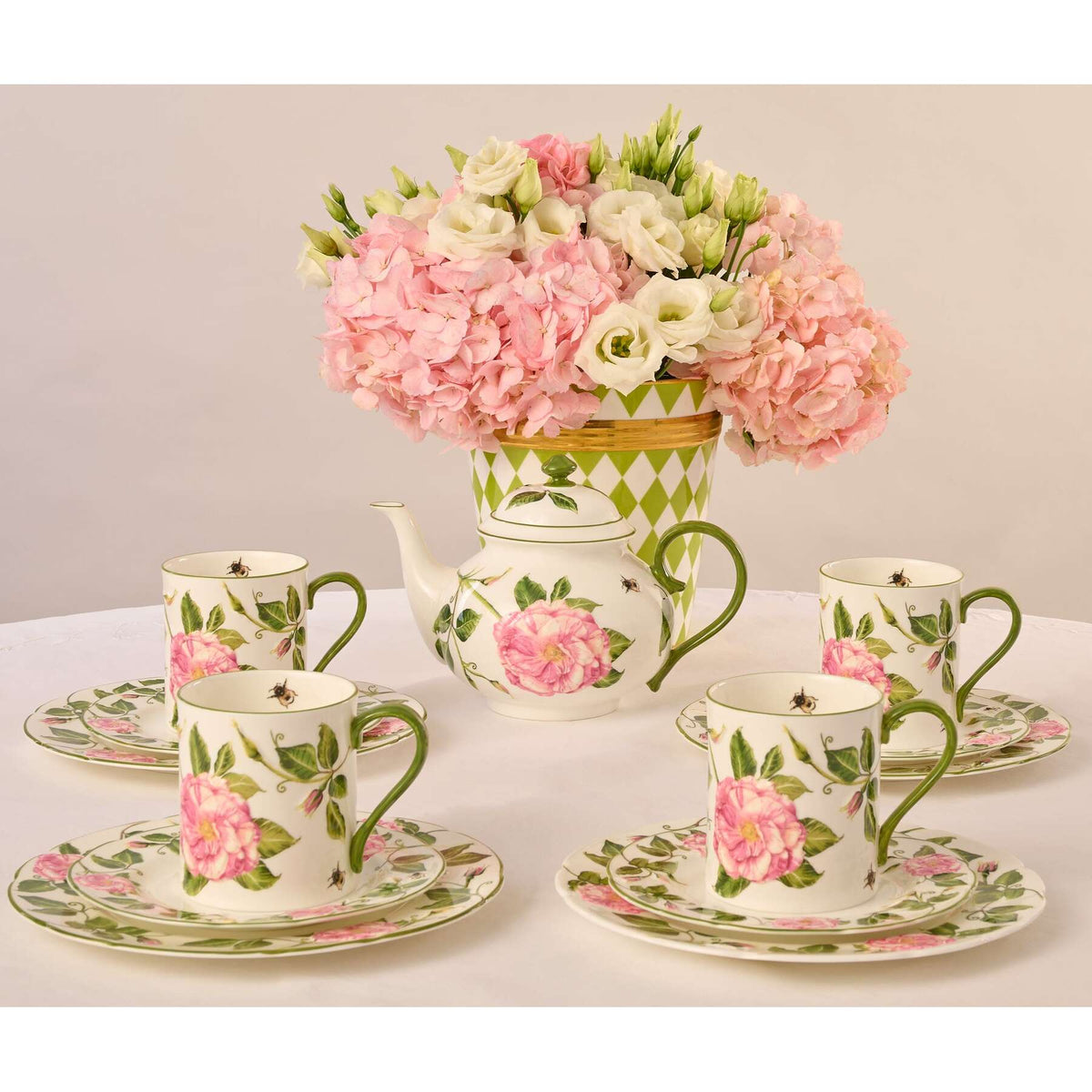 Halcyon Days The King's Rose Teapot, alternate view
