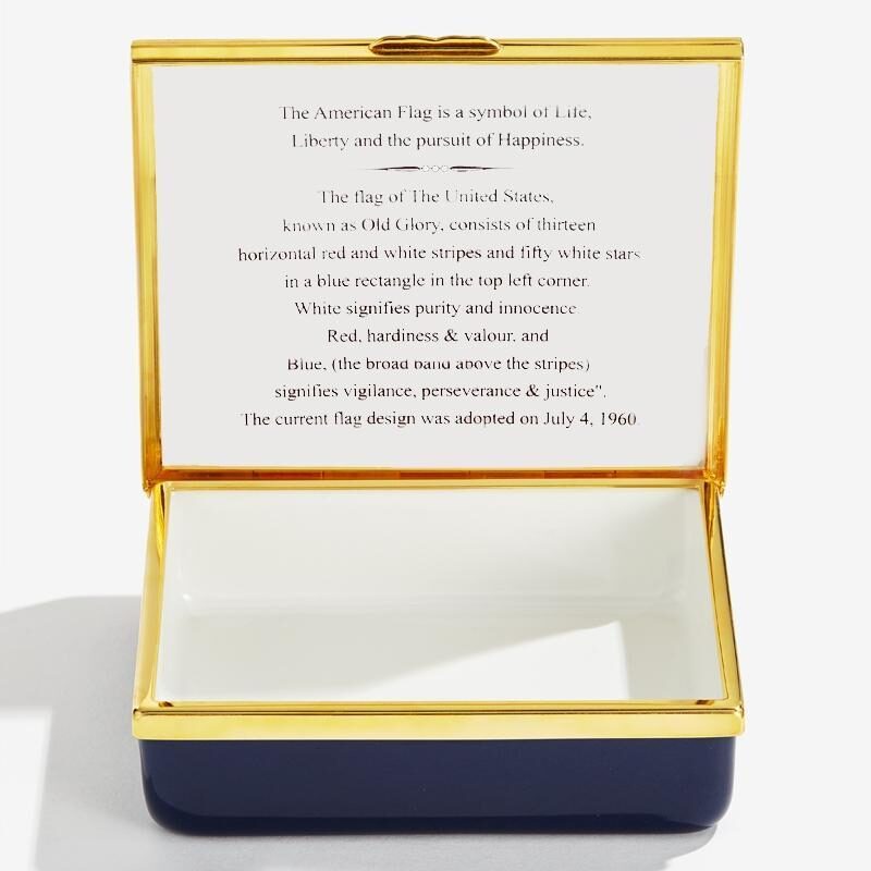 Halcyon Days The Stars & Stripes Enamel Box, alternate view