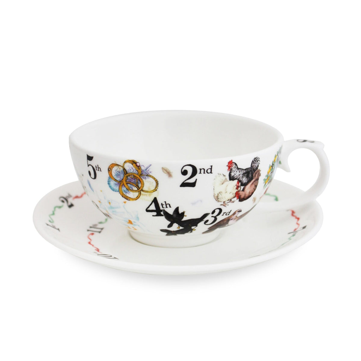 Halcyon Days The Twelve Days of Christmas Tea For One Tea Set, alternate view