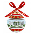 Halcyon Days The White House in the Snow 3" Bauble