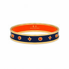 Halcyon Days Tug Rice "Crown Jewels" Enamel Bangle Women's Fine Bangle Bracelet — Medium