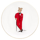 Halcyon Days Tug Rice "Hal the Bear" - Fine Bone China 10" Coupe Plate in White