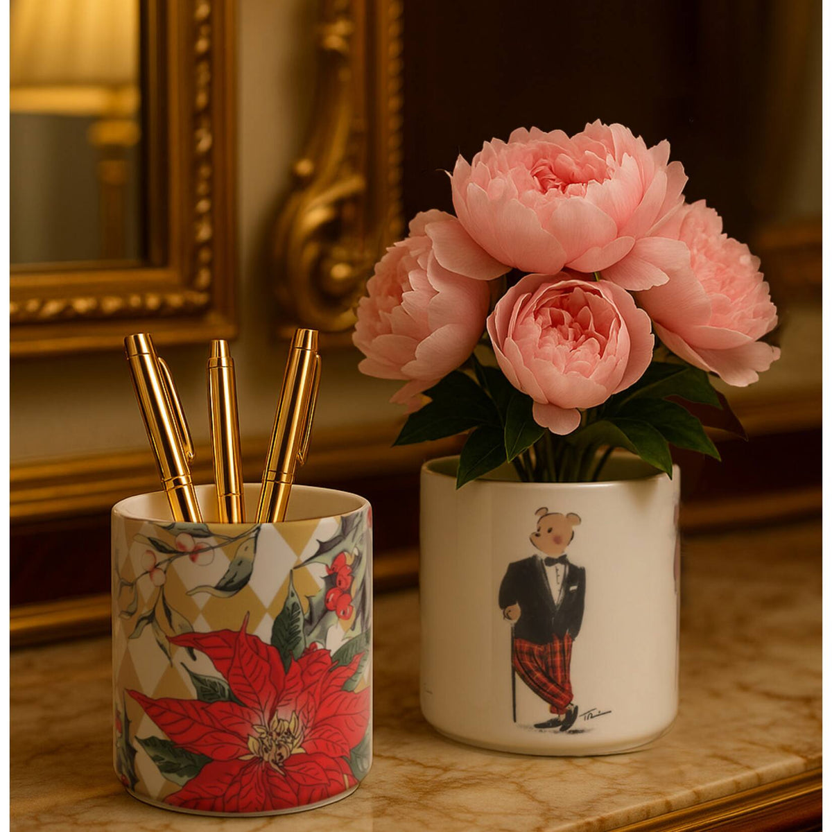 Halcyon Days Tug Rice "Hal the Bear" Fine Bone China Candle – Sandalwood & Vetiver, alternate view