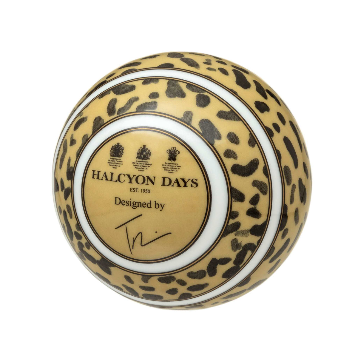 Halcyon Days Tug Rice Leopard Print - 3" Bauble Christmas Ornament, alternate view