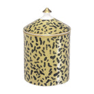 Halcyon Days Tug Rice Leopard Print - Fine Bone China Lidded Candle – Sandalwood & Vetiver