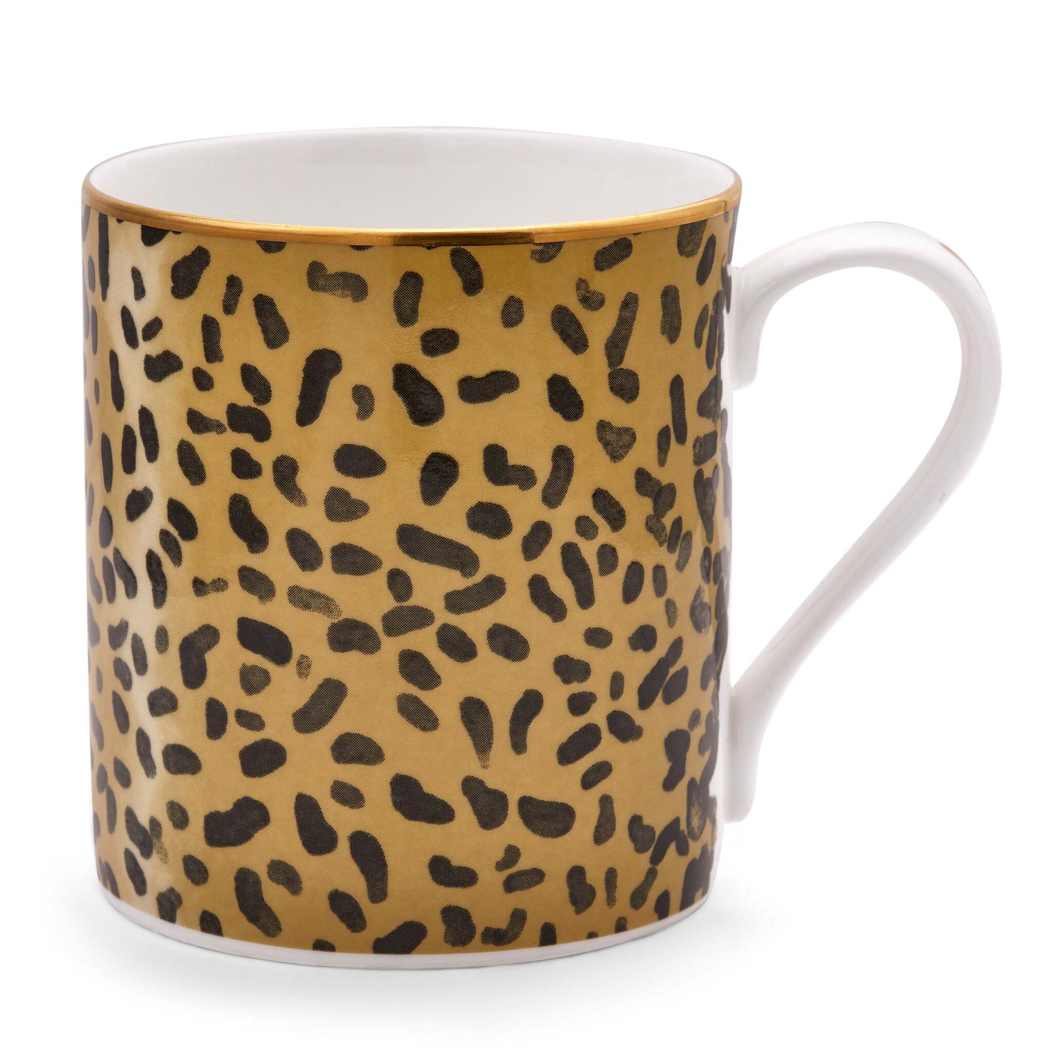 Halcyon Days Tug Rice Leopard Print - Fine Bone China Mug
