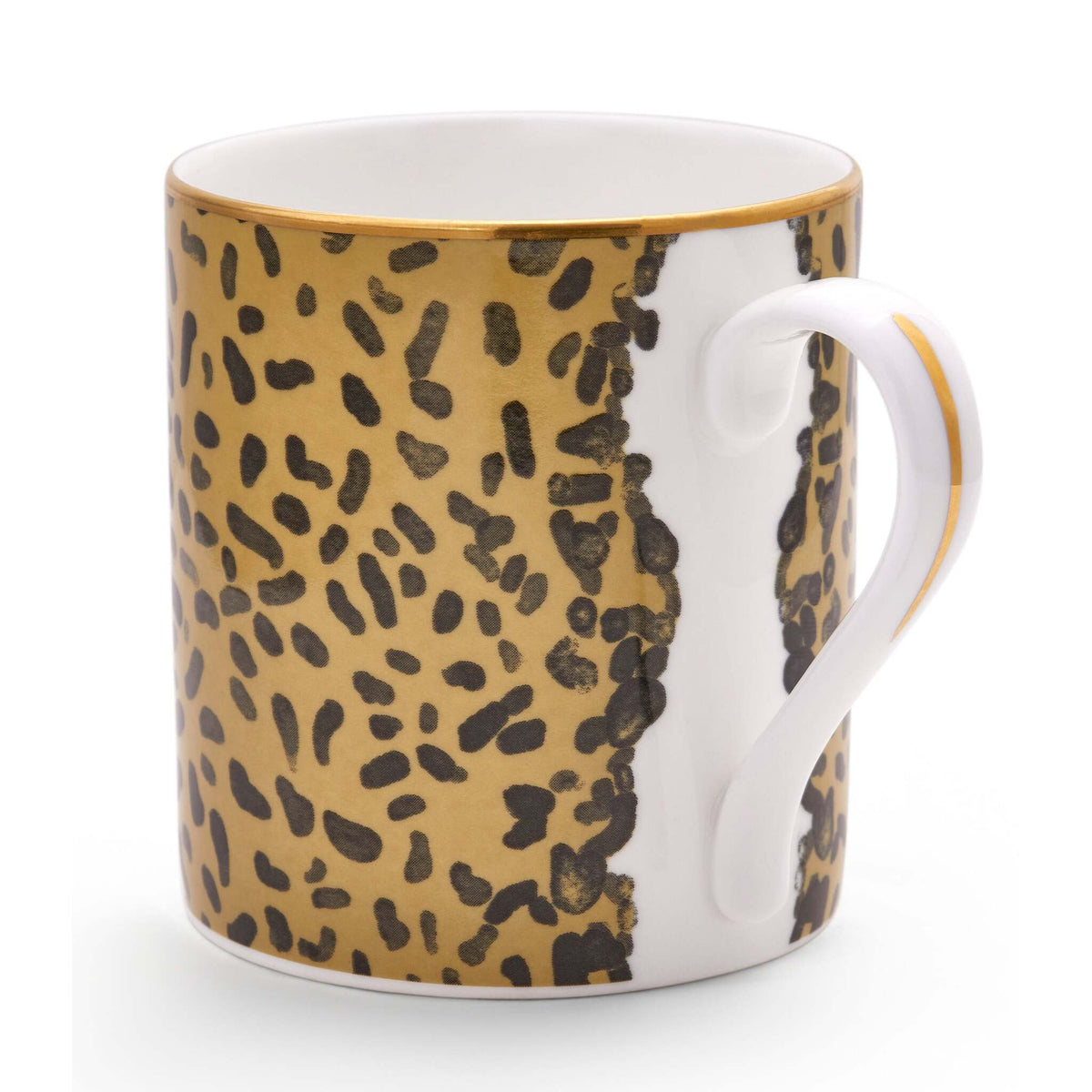 Halcyon Days Tug Rice Leopard Print - Fine Bone China Mug, alternate view