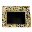 Halcyon Days Tug Rice Leopard Print - Fine Bone China Trinket Tray