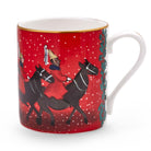Halcyon Days Tug Rice "Life Guards in the Snow" - Fine Bone China Mug in Red