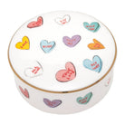 Halcyon Days Tug Rice "Only You" - Fine Bone China Round Trinket Box in White