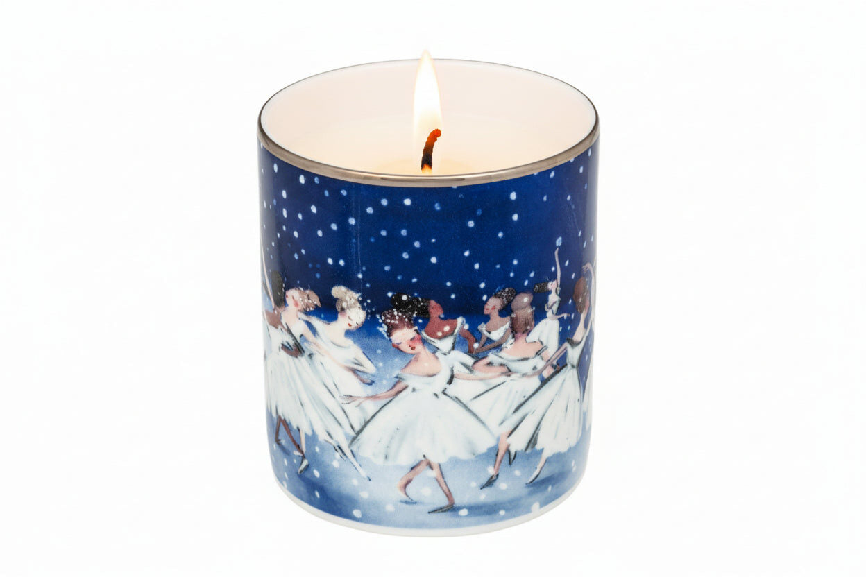 Halcyon Days Tug Rice "Waltz of the Snowflakes" Fine Bone China Candle – Hyacinth
