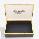 Halcyon Days "Vivat Regina" Prestige Enamel Box Navy, alternate view