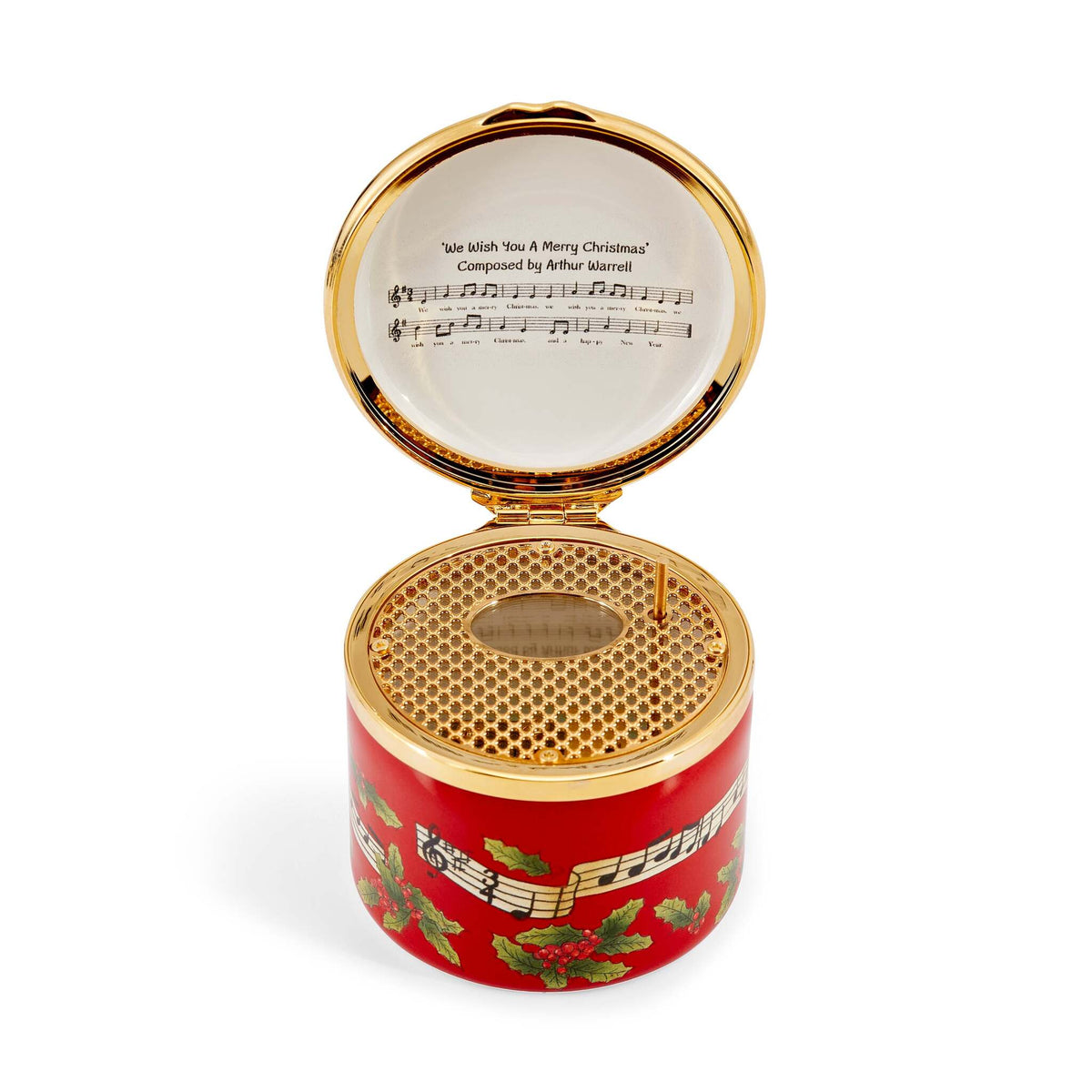 Halcyon Days We Wish You a Merry Christmas Musical Box, alternate view