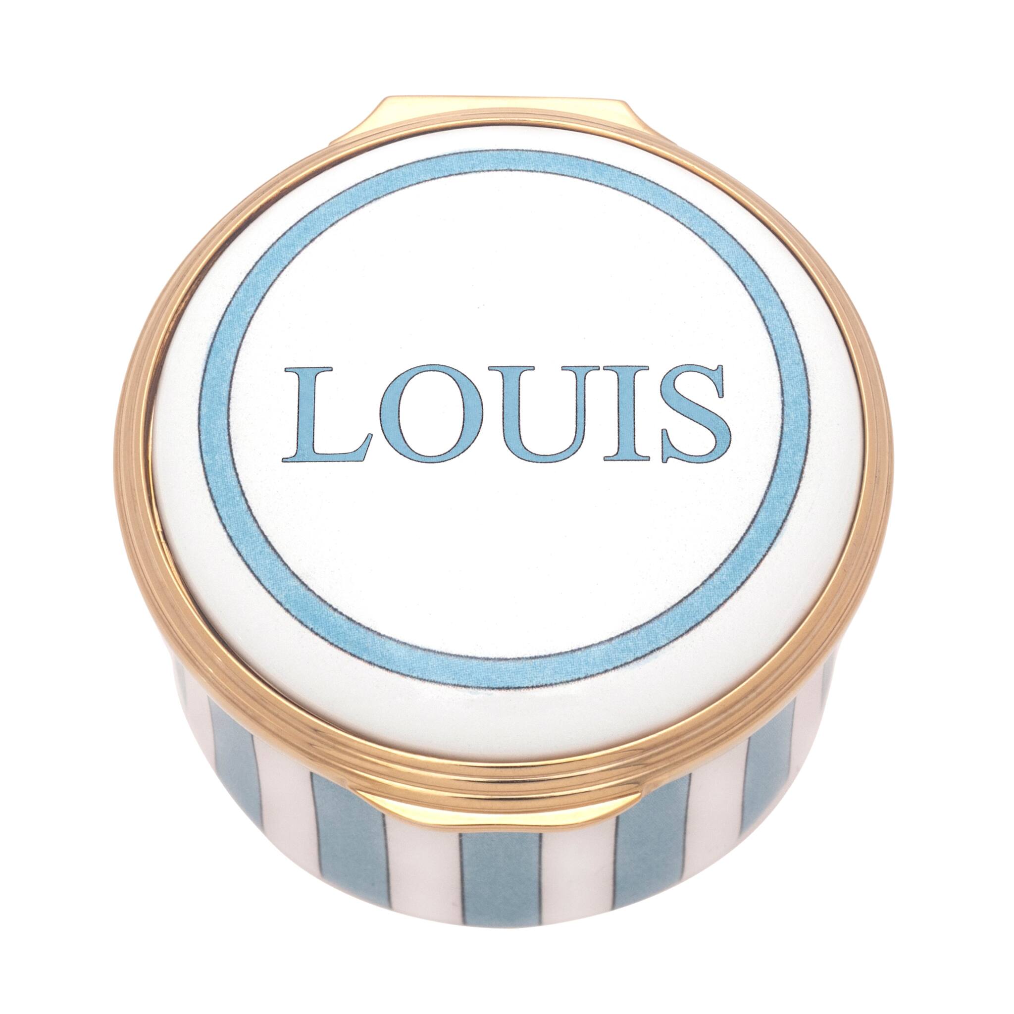 Halcyon Days "Welcome To the World" Enamel Box in Blue