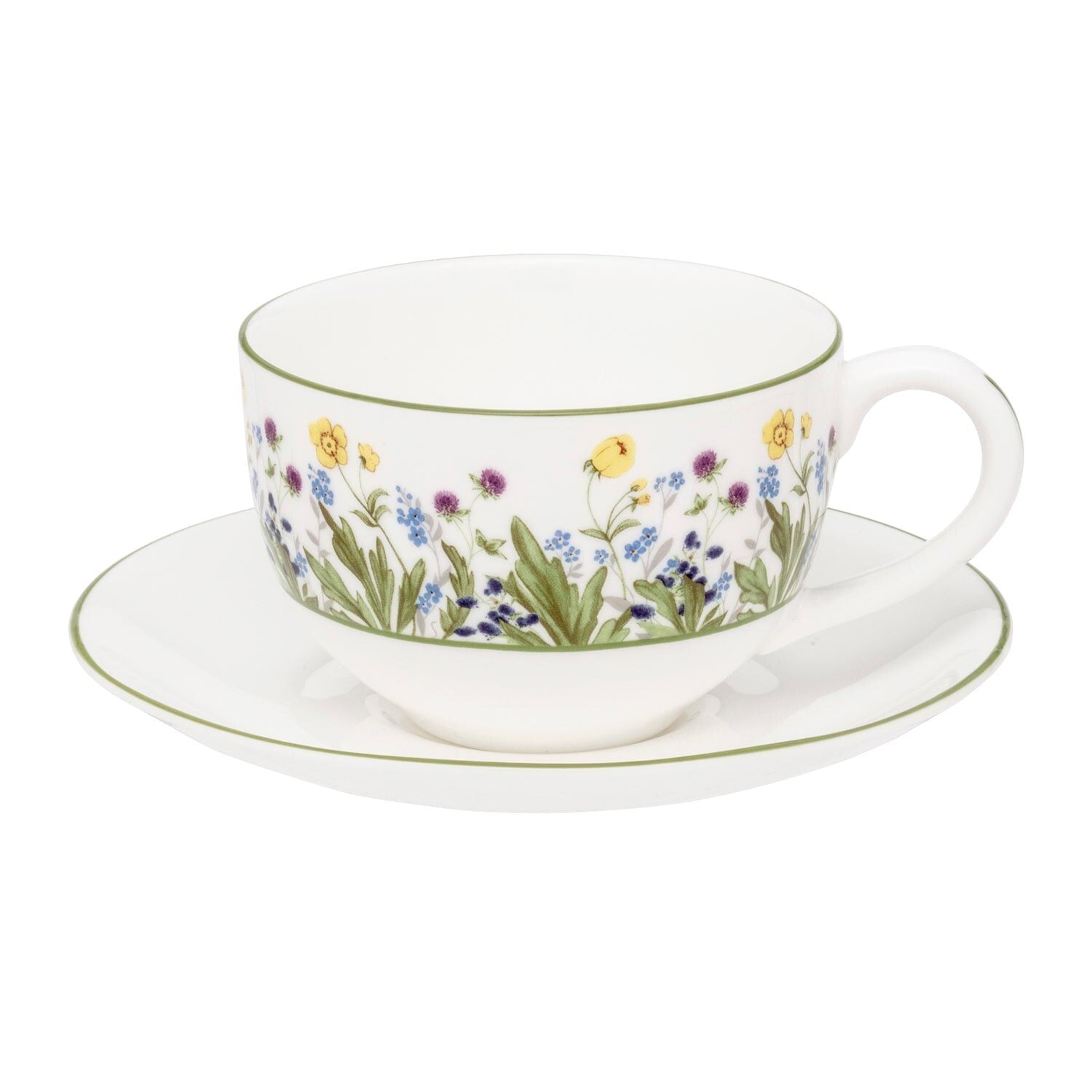 Halcyon Days Wildflower Meadow Teacup & Saucer Cup & Saucer Set