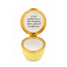 Halcyon Days Winnie-the-Pooh "A Little Consideration" Enamel Box in Daffodil Yellow, view 2