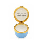 Halcyon Days Winnie-the-Pooh "More Friendly with Two" Enamel Box in Winter Blue, view 2