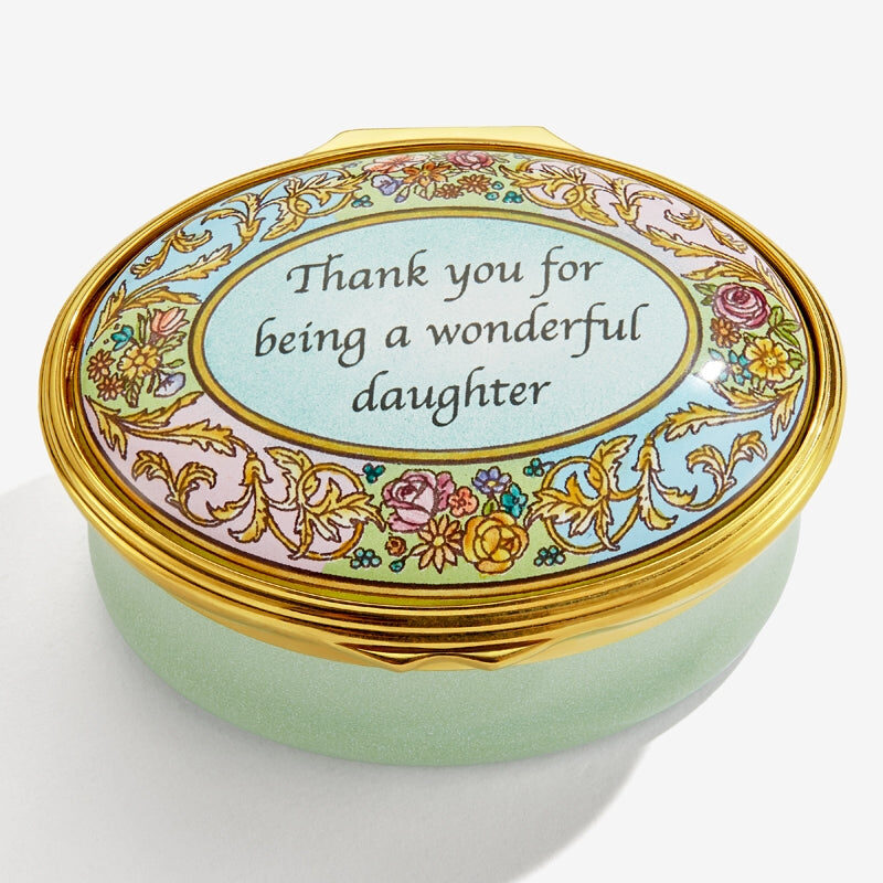 Halcyon Days "Wonderful Daughter" Enamel Box