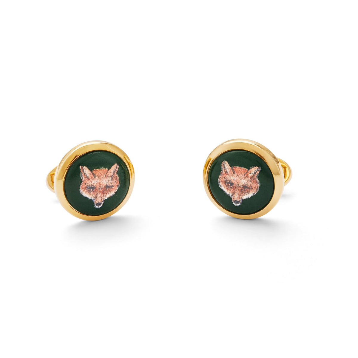 Halcyon Days Woodland Wildlife Fox Head Cufflinks