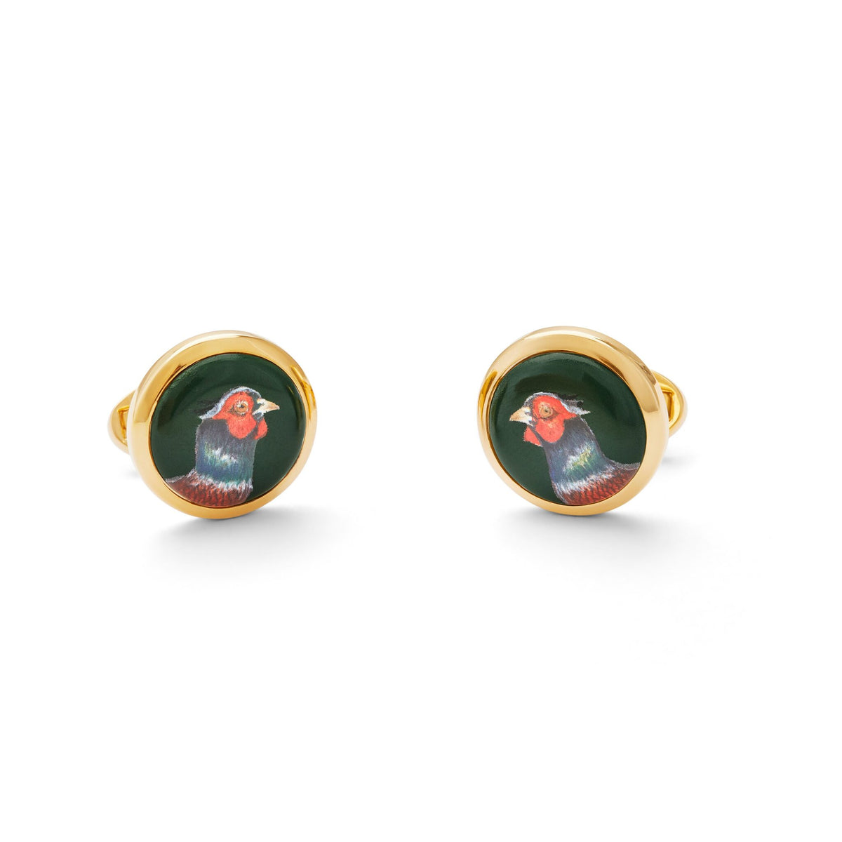 Halcyon Days Woodland Wildlife Pheasant Cufflinks