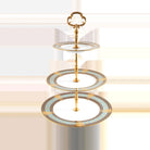 Haviland 3 Tier Cake Plate Salon Murat Sky Blue Gold Cake Stand