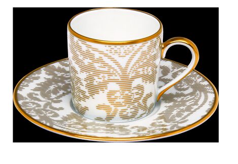 Haviland Damassé Ritz Paris Coffee Cup and Saucer Cup & Saucer Set