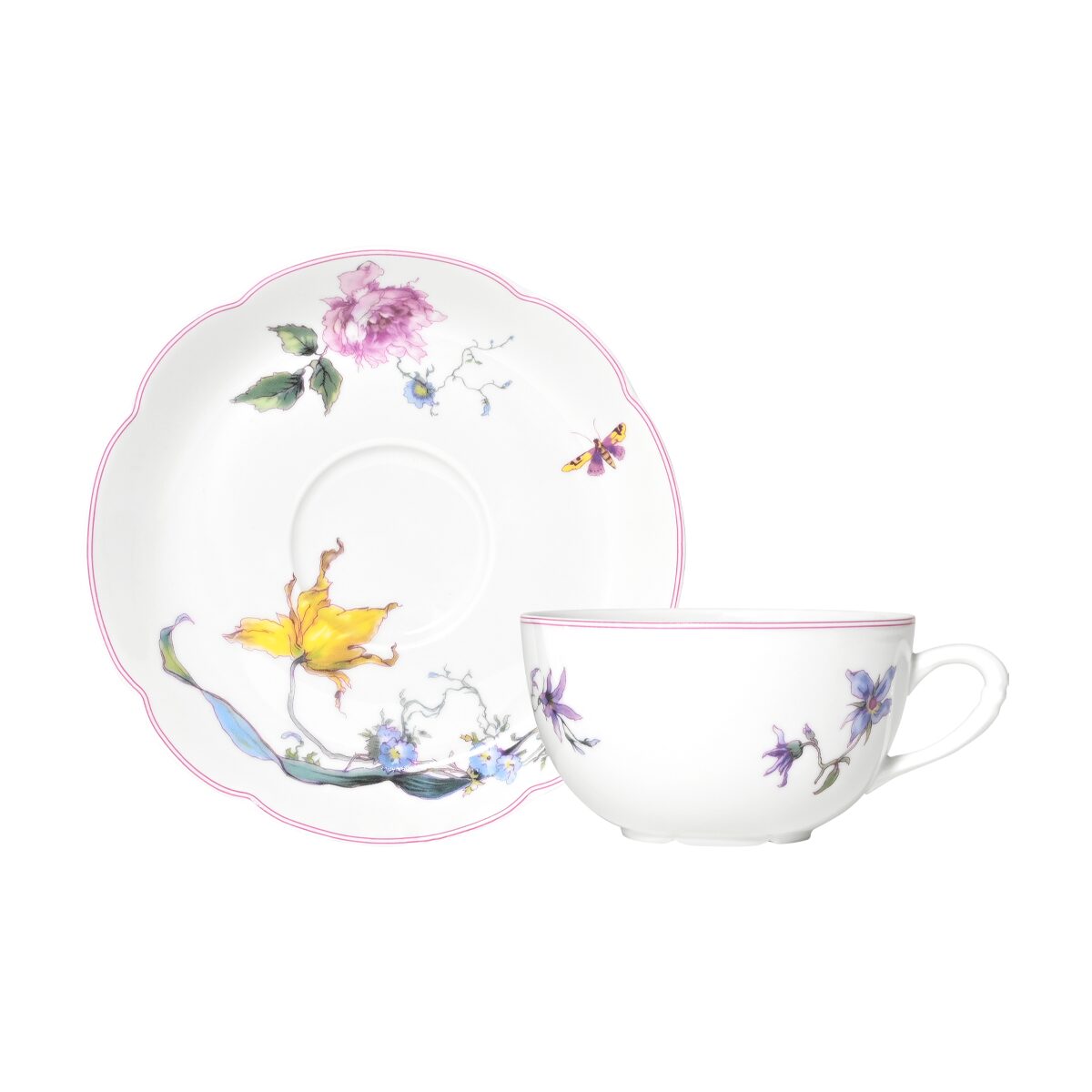 Haviland Fleurs d'Auteuil Teacup and Saucer, view 2