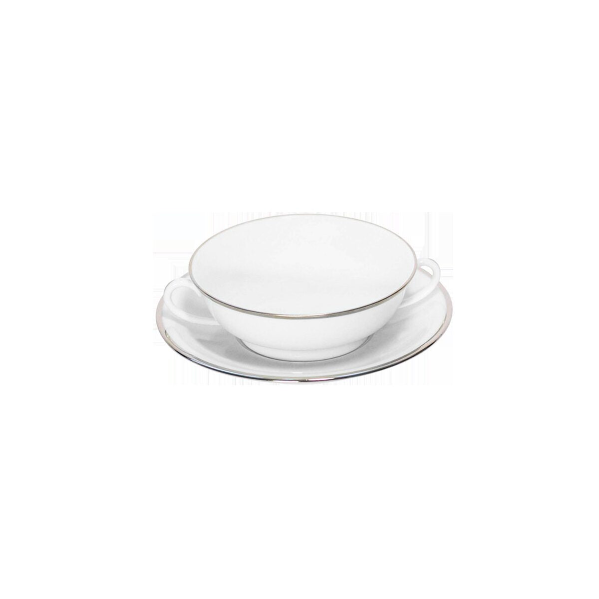 Haviland Orsay Platinum Cream Soup Cup and Saucer