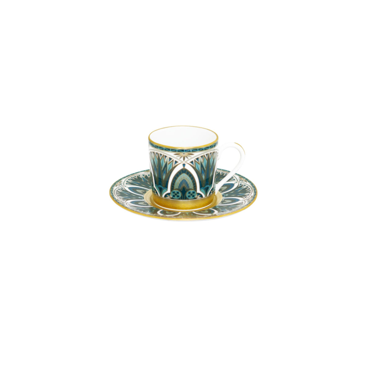 Haviland Rêves Du Nil Green Gold Coffee Cup and Saucer Cup & Saucer Set, alternate view