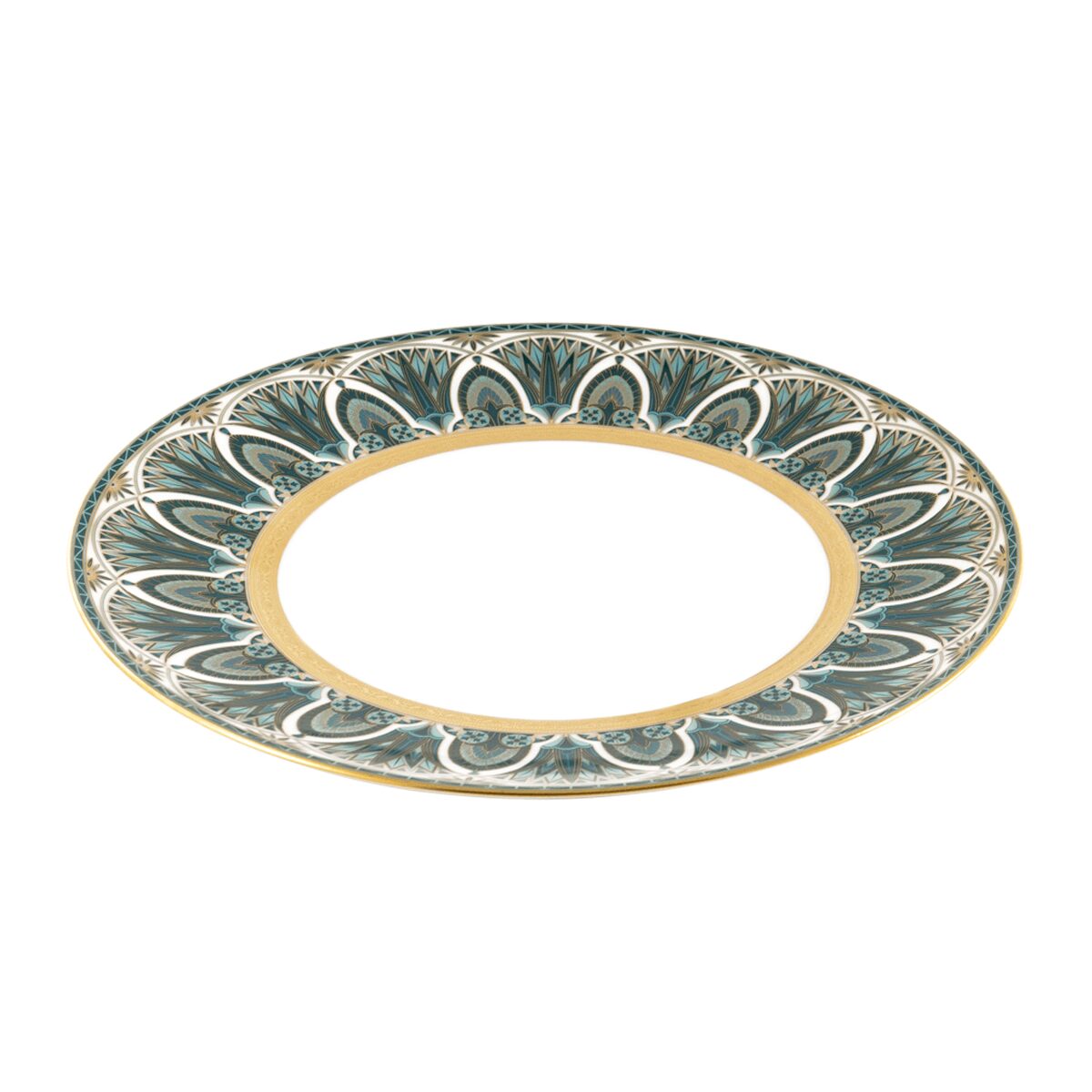 Haviland Rêves Du Nil Green Gold Large Dinner Plate, alternate view