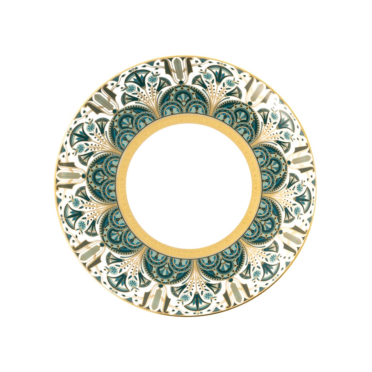 Haviland Rêves Du Nil Green Gold Salad Plate, alternate view