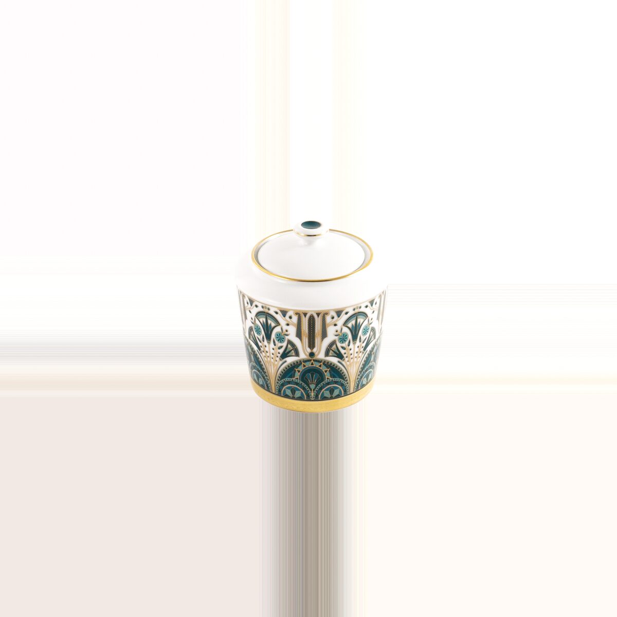 Haviland Rêves Du Nil Green Gold Sugar Bowl