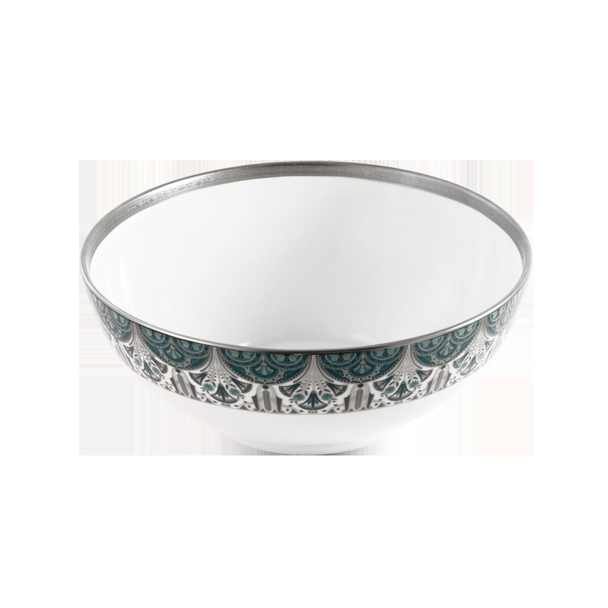 Haviland Rêves Du Nil Green Platinum Salad Bowl