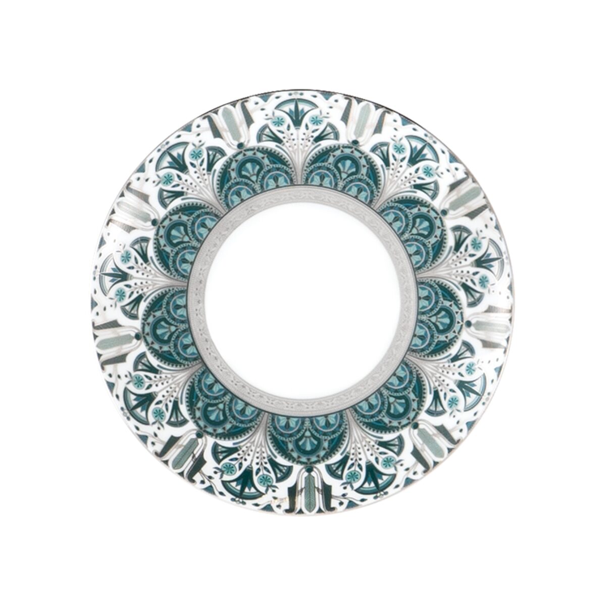 Haviland Rêves Du Nil Green Platinum Salad Plate, alternate view