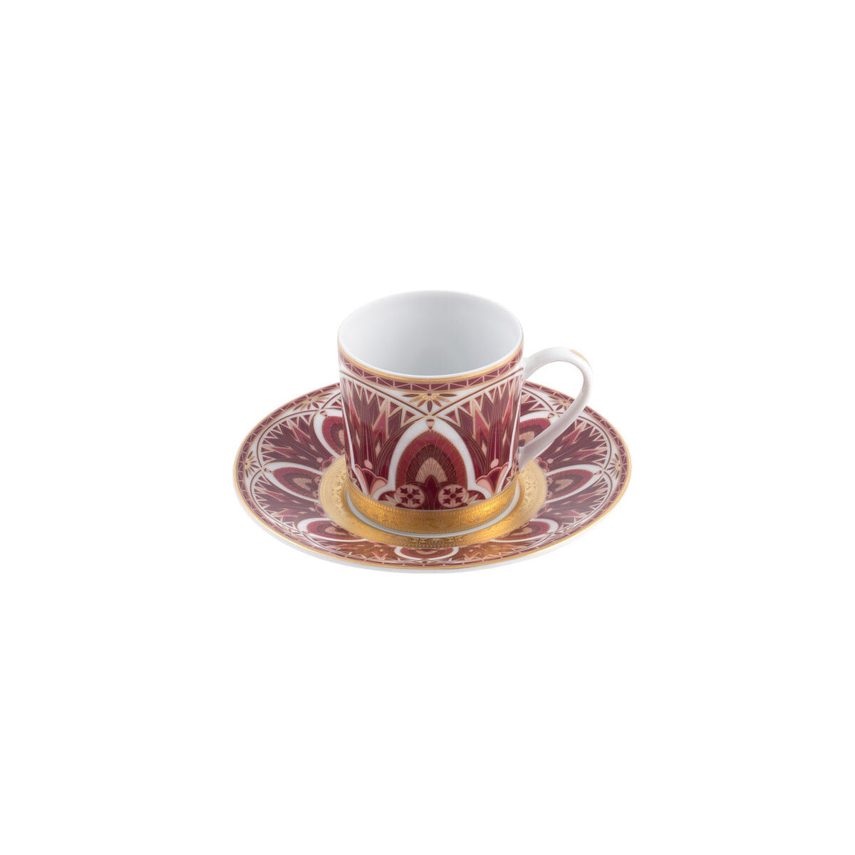 Haviland Rêves Du Nil Pourpre Gold Coffee Cup and Saucer Cup & Saucer Set