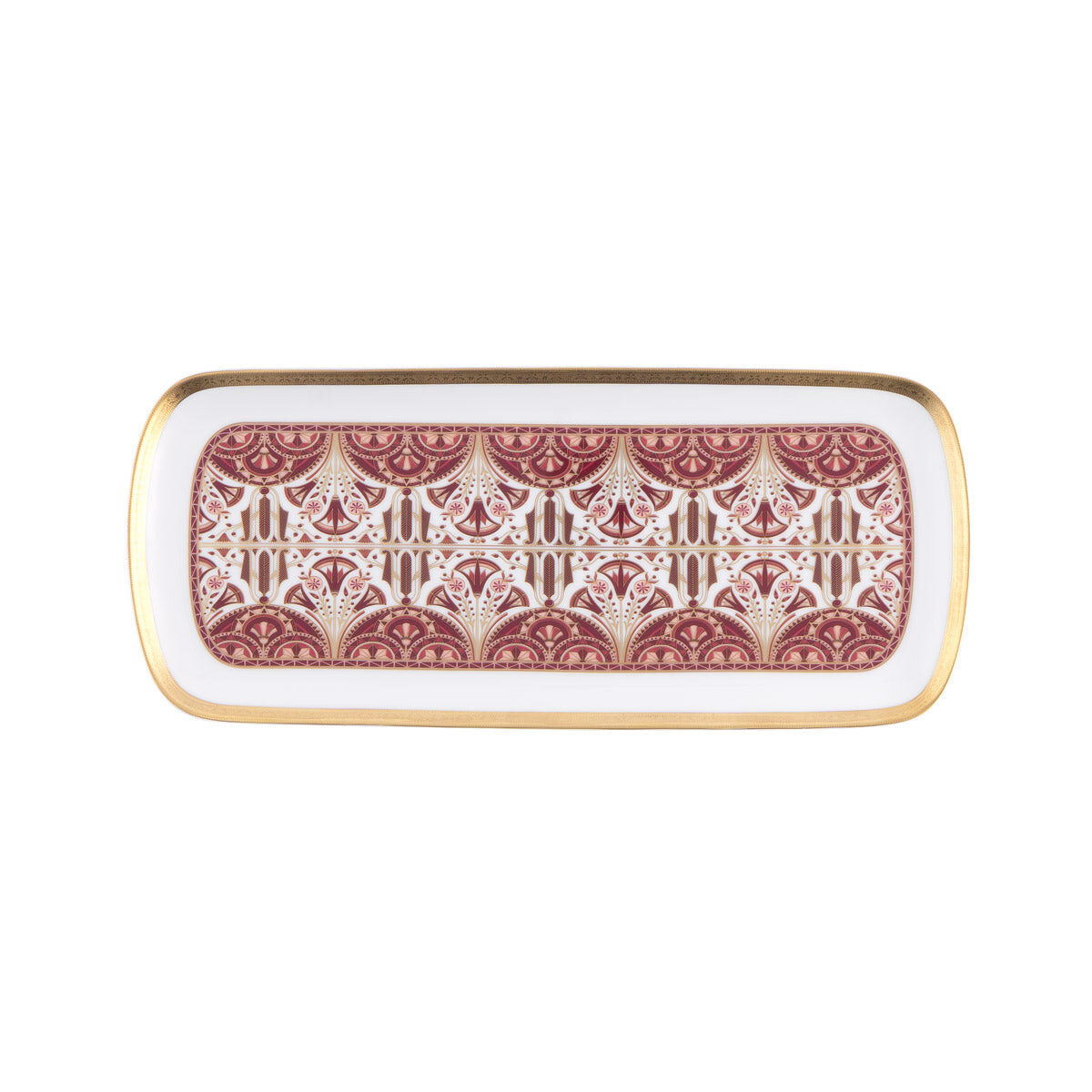 Haviland Rêves Du Nil Pourpre Gold Rectangular Cake Platter