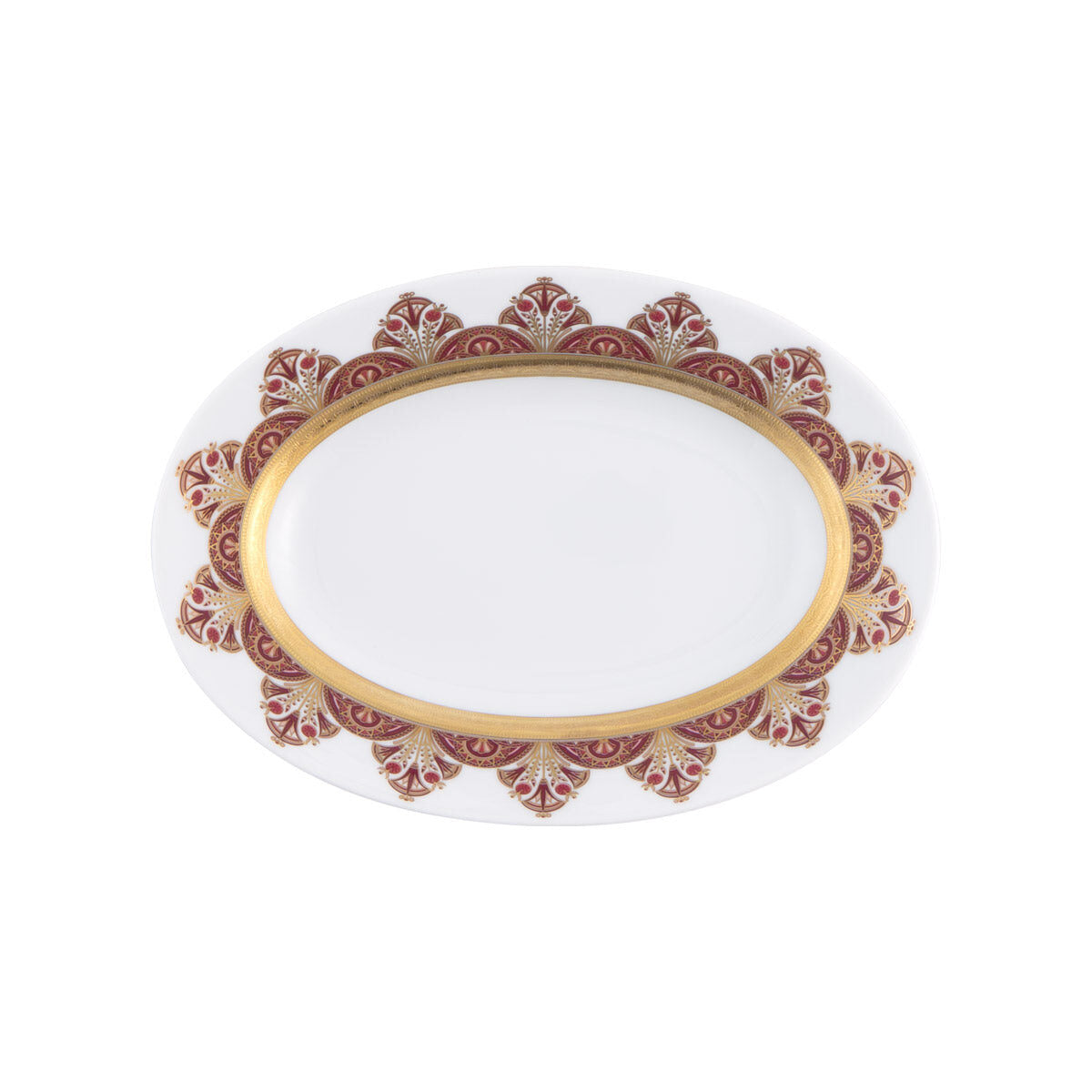Haviland Rêves Du Nil Pourpre Gold Relish Dish