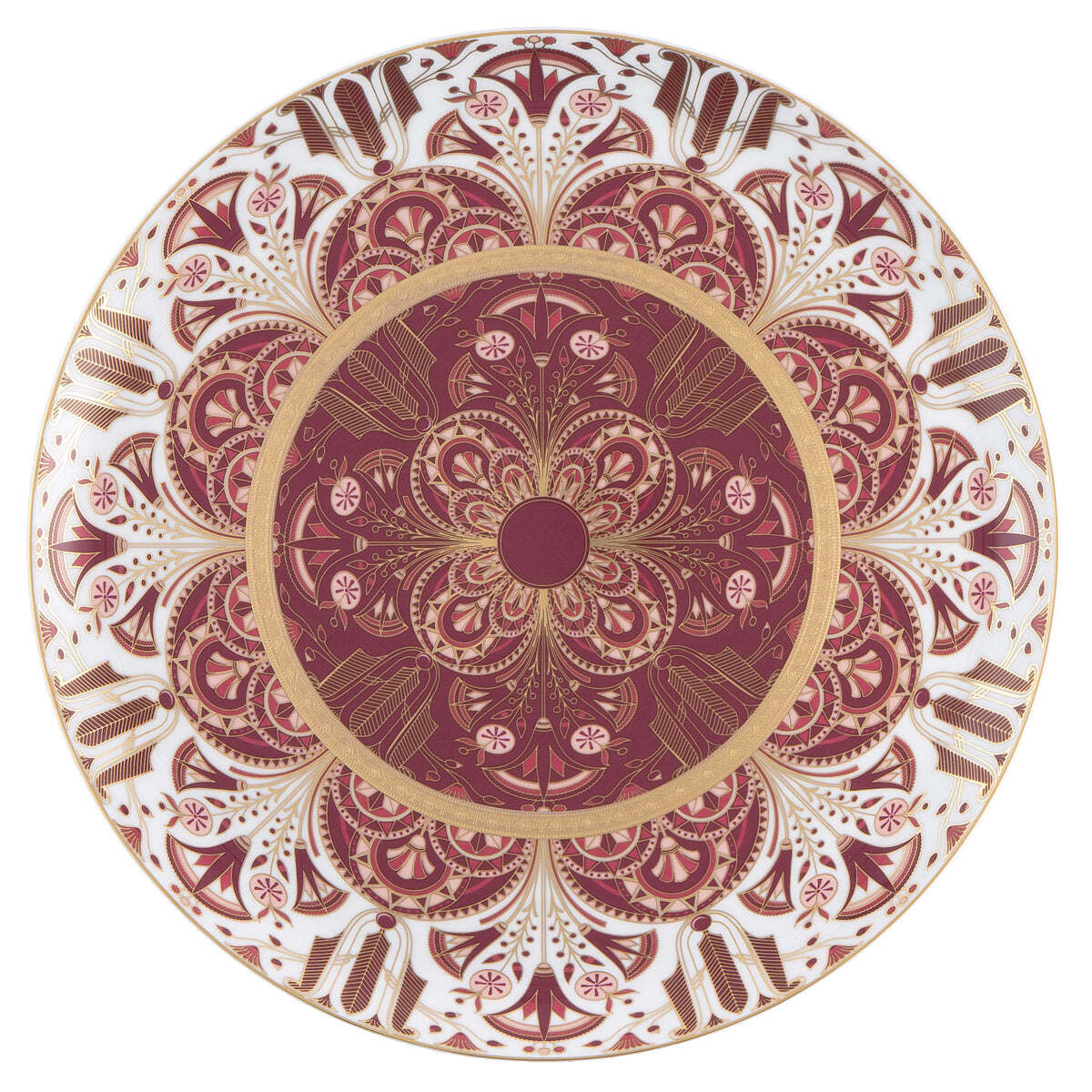 Haviland Rêves Du Nil Pourpre Gold Round Tart Platter