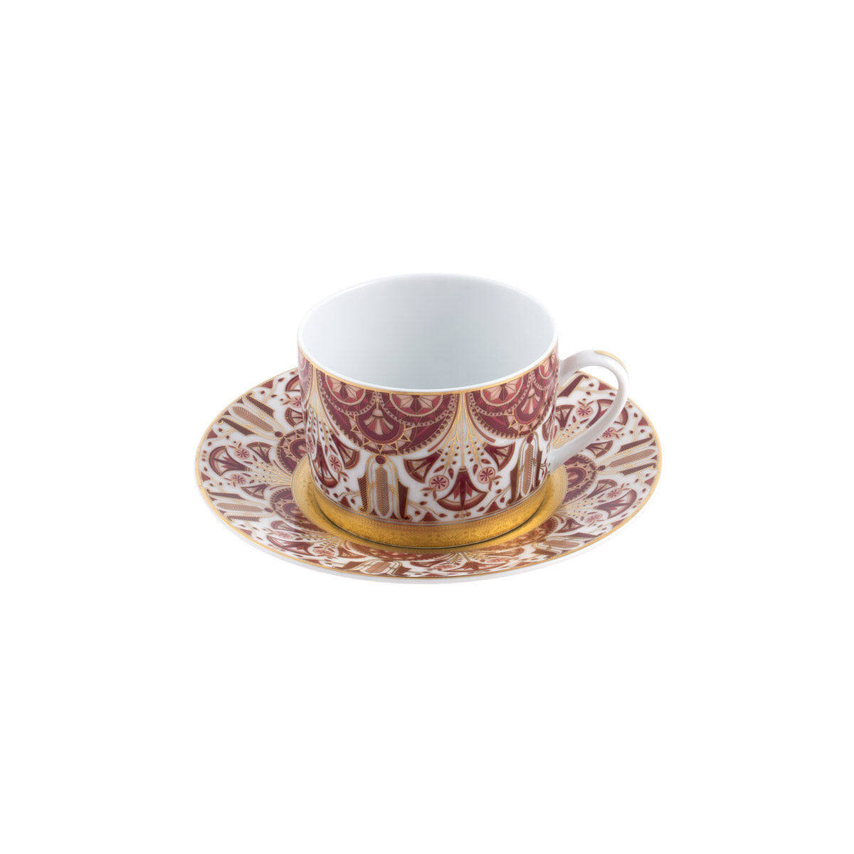 Haviland Rêves Du Nil Pourpre Gold Teacup and Saucer Cup & Saucer Set