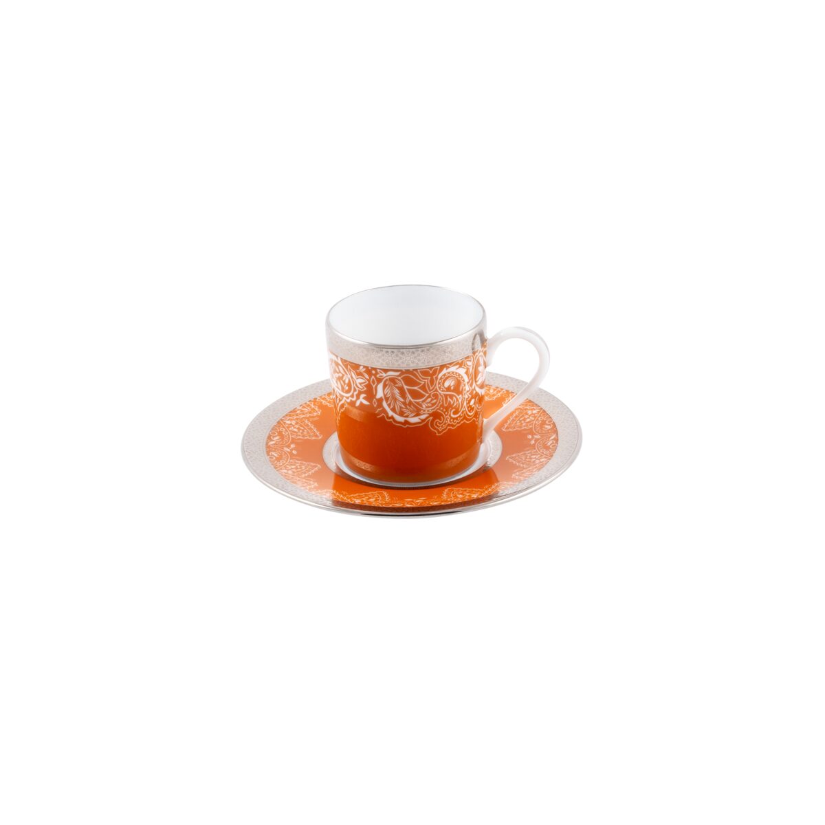Haviland Romane Orange Coffee Cup and Saucer Cup & Saucer Set, alternate view